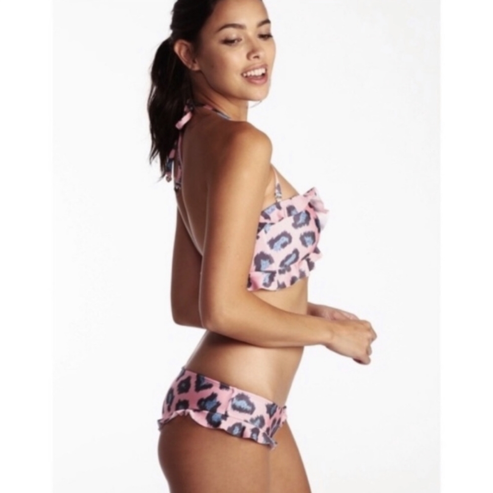 Wildfox pink leopard bikini